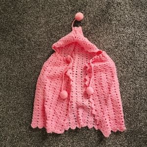 Vintage Crochet Hand Knit Baby Shawl